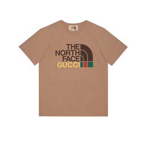 gucci x the north face oversize t-shirt beige|The North Face x Gucci Apparel .